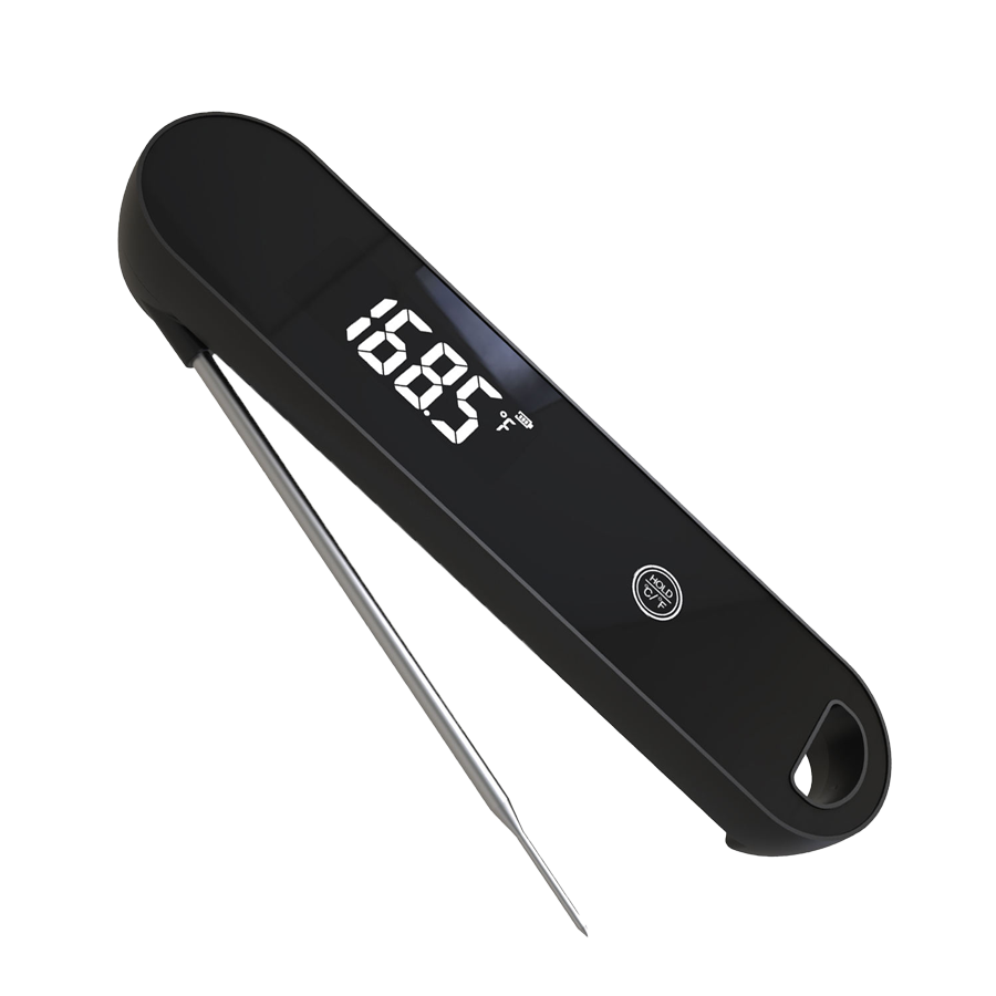 TR-127 digital meat thermometer with stainless probe and display