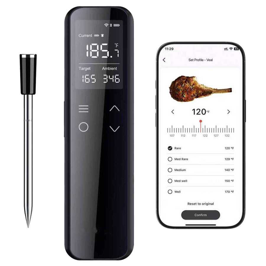 BF-70 wireless BBQ thermometer with five probes and app control